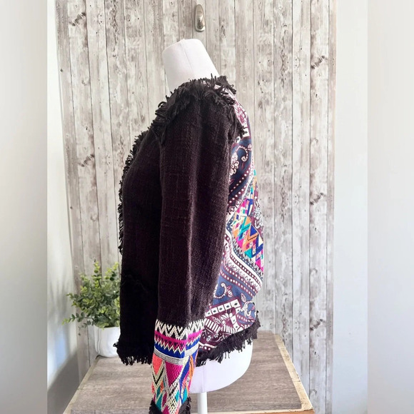 Billabong Women’s Lou Cropped Embroidered Jacket Blazer - Picture 4 of 7